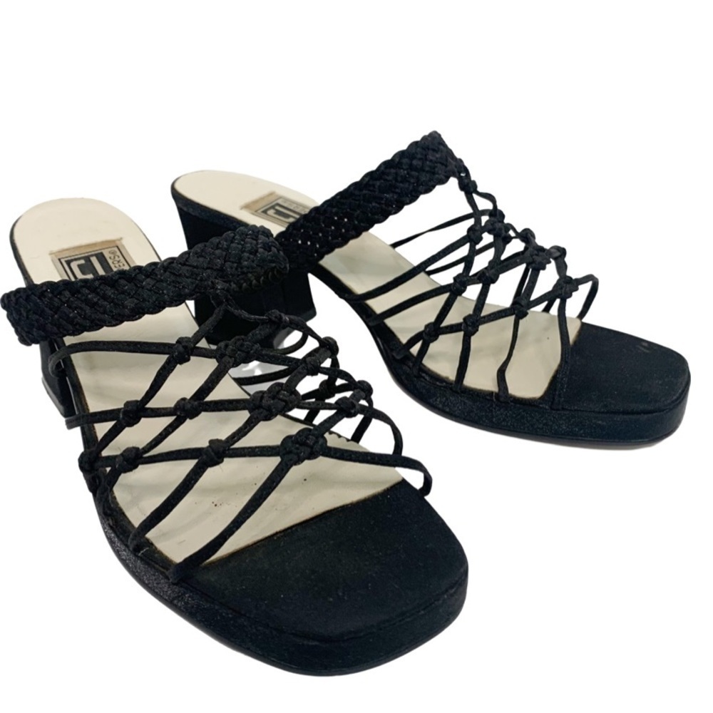 VINTAGE Knotted Block Heel Sandals | City Snapper